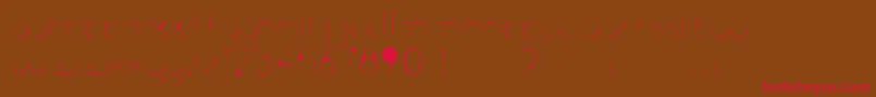 Kaptor Font – Red Fonts on Brown Background