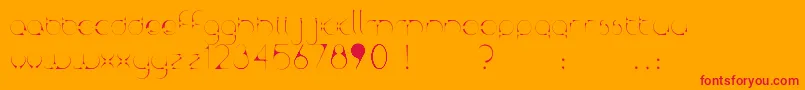 Kaptor Font – Red Fonts on Orange Background