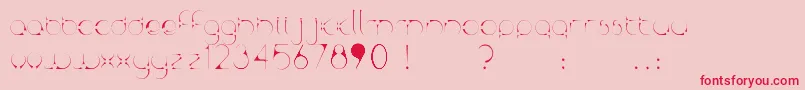 Kaptor Font – Red Fonts on Pink Background
