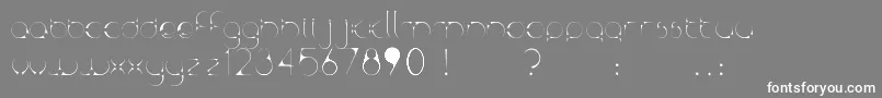 フォントKaptor – 灰色の背景に白い文字