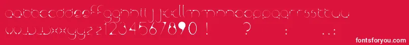 Kaptor-Schriftart – Weiße Schriften auf rotem Hintergrund
