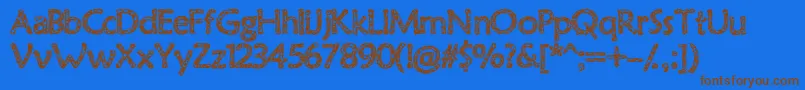 Old Virus Font – Brown Fonts on Blue Background