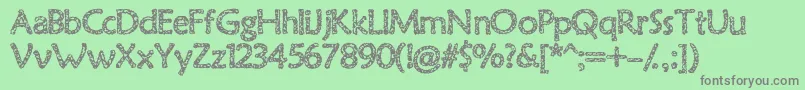 Old Virus Font – Gray Fonts on Green Background