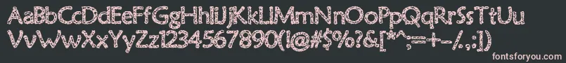 Old Virus Font – Pink Fonts on Black Background