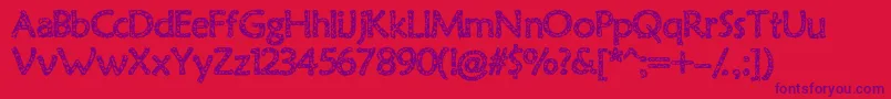 Old Virus Font – Purple Fonts on Red Background