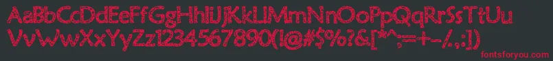 Old Virus Font – Red Fonts on Black Background