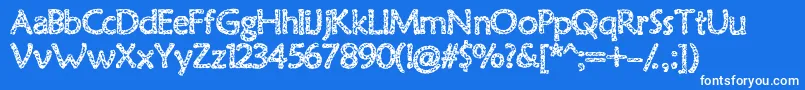 Old Virus Font – White Fonts on Blue Background