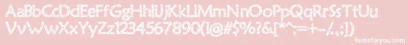 Old Virus Font – White Fonts on Pink Background