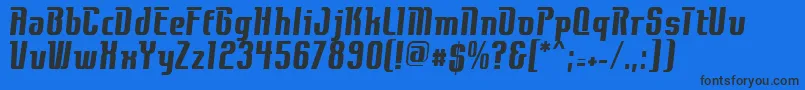 Weitere Informationen zur ContactBold-Schriftart ContactBold-Schriftart – Schwarze Schriften auf blauem Hintergrund