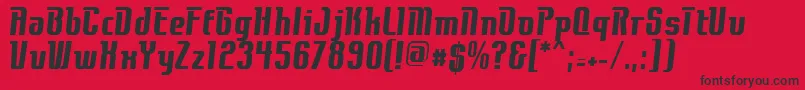 フォントContactBold – 赤い背景に黒い文字