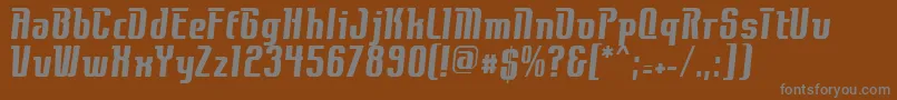 フォントContactBold – 茶色の背景に灰色の文字