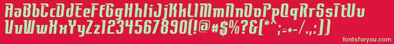 ContactBold Font – Green Fonts on Red Background