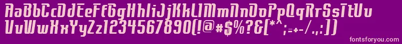 Czcionka ContactBold – różowe czcionki na fioletowym tle