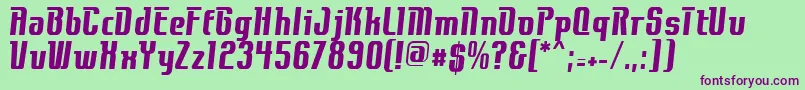 ContactBold Font – Purple Fonts on Green Background