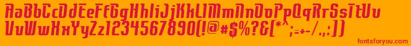 ContactBold Font – Red Fonts on Orange Background
