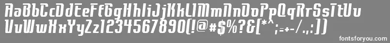 Czcionka ContactBold – białe czcionki na szarym tle