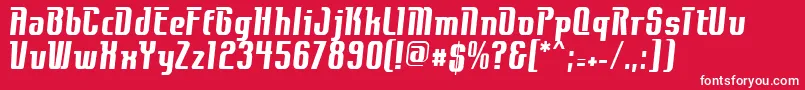 ContactBold Font – White Fonts on Red Background