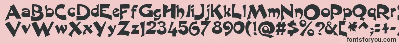 フォントExcaliburLogotypeNormal – ピンクの背景に黒い文字