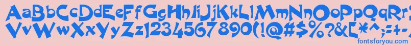 ExcaliburLogotypeNormal Font – Blue Fonts on Pink Background