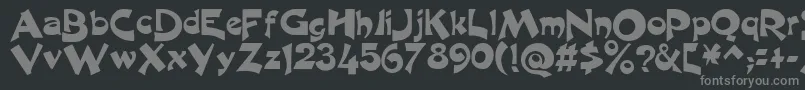 フォントExcaliburLogotypeNormal – 黒い背景に灰色の文字