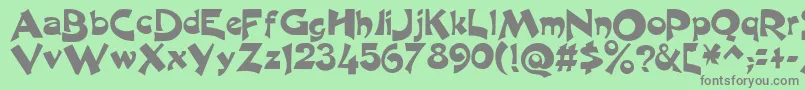 フォントExcaliburLogotypeNormal – 緑の背景に灰色の文字