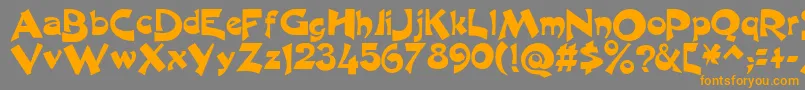 ExcaliburLogotypeNormal Font – Orange Fonts on Gray Background