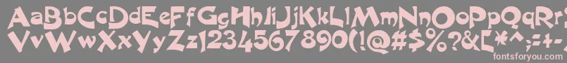 ExcaliburLogotypeNormal Font – Pink Fonts on Gray Background