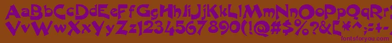 ExcaliburLogotypeNormal Font – Purple Fonts on Brown Background