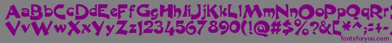 ExcaliburLogotypeNormal Font – Purple Fonts on Gray Background