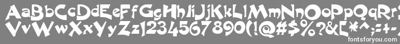 フォントExcaliburLogotypeNormal – 灰色の背景に白い文字