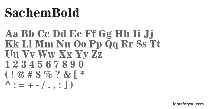 Шрифт SachemBold – алфавит, цифры, специальные символы