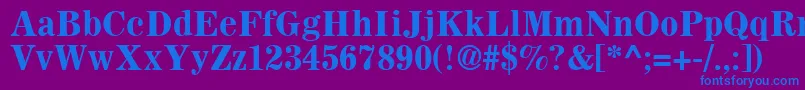 SachemBold Font – Blue Fonts on Purple Background