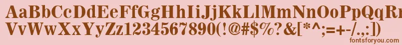 SachemBold Font – Brown Fonts on Pink Background