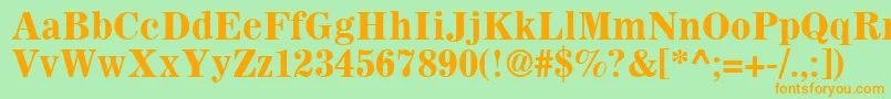 SachemBold Font – Orange Fonts on Green Background