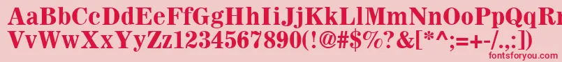 SachemBold Font – Red Fonts on Pink Background