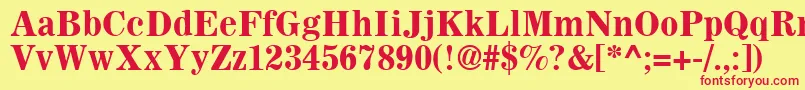 SachemBold Font – Red Fonts on Yellow Background