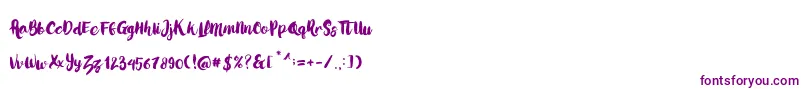 LoveMoment Font – Purple Fonts on White Background