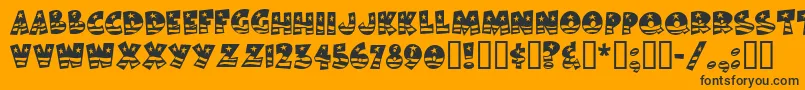 BodieMf Font – Black Fonts on Orange Background