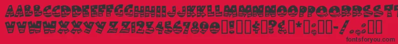 BodieMf Font – Black Fonts on Red Background