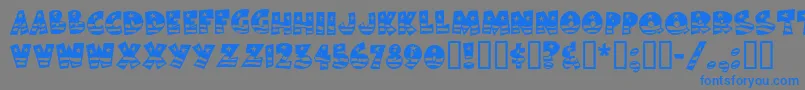 BodieMf Font – Blue Fonts on Gray Background