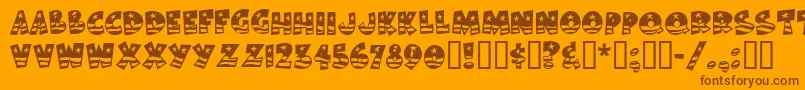 BodieMf Font – Brown Fonts on Orange Background