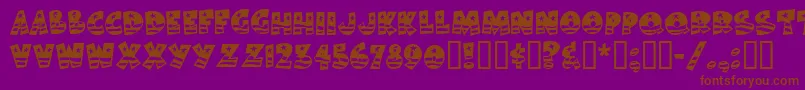 BodieMf Font – Brown Fonts on Purple Background