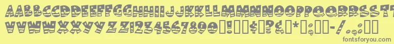 BodieMf Font – Gray Fonts on Yellow Background