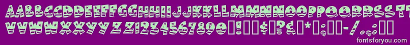 Fonte BodieMf – fontes verdes em um fundo violeta