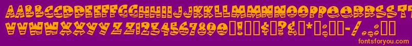 BodieMf Font – Orange Fonts on Purple Background