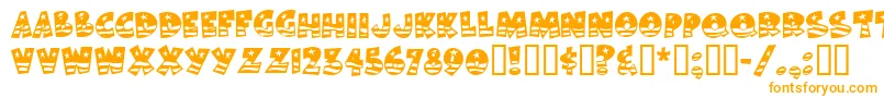 Шрифт BodieMf – оранжевые шрифты на белом фоне