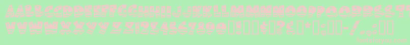 BodieMf Font – Pink Fonts on Green Background