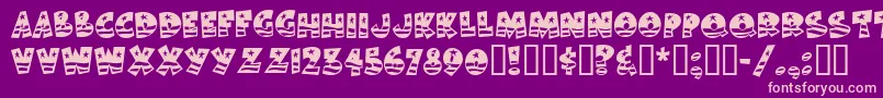 BodieMf Font – Pink Fonts on Purple Background