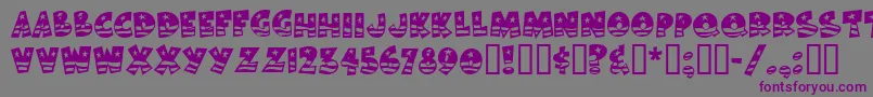BodieMf Font – Purple Fonts on Gray Background