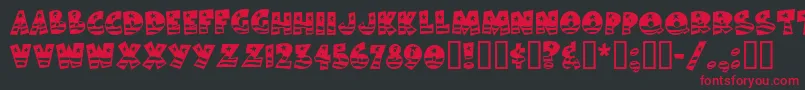 BodieMf Font – Red Fonts on Black Background